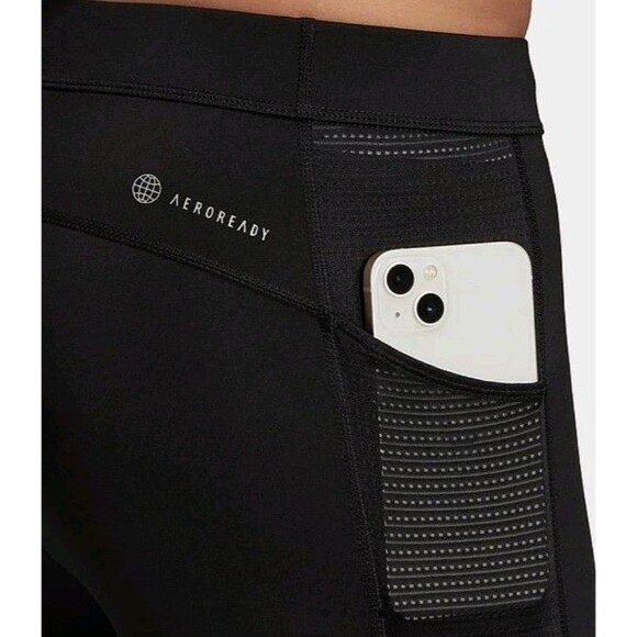 adidas Men's Own The Run Large Tights Core Black New Sealed Running Tights - Picture 4 of 6